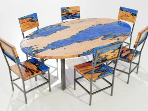 Epoxy Resin Table 3D Model