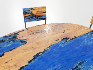 Epoxy Resin Table Modelo 3D