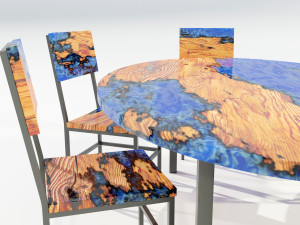 Epoxy Resin Table Modelo 3D