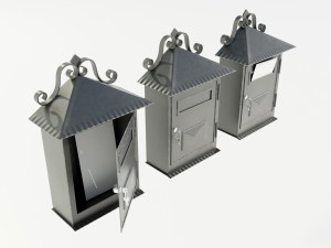Wall Mounted Wrought Iron Mailbox 3Dモデル