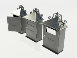 Wall Mounted Wrought Iron Mailbox 3Dモデル