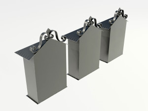 Wall Mounted Wrought Iron Mailbox 3Dモデル