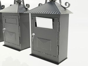 Wall Mounted Wrought Iron Mailbox 3Dモデル