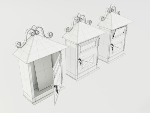 Wall Mounted Wrought Iron Mailbox 3Dモデル