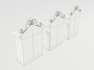 Wall Mounted Wrought Iron Mailbox 3Dモデル