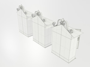 Wall Mounted Wrought Iron Mailbox 3Dモデル