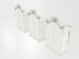 Wall Mounted Wrought Iron Mailbox 3D Model