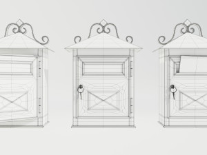 Wall Mounted Wrought Iron Mailbox 3Dモデル