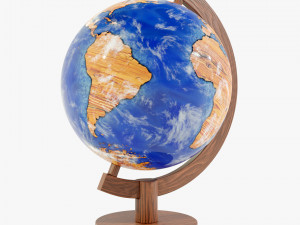 Epoxy Resin and Wood Globe 3D-Modell