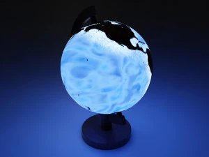 Epoxy Resin and Wood Globe 3D Model