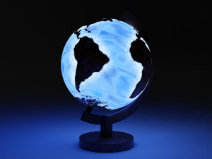 Epoxy Resin and Wood Globe Model 3D