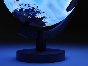 Epoxy Resin and Wood Globe Model 3D
