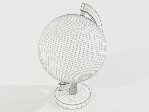 Epoxy Resin and Wood Globe Model 3D
