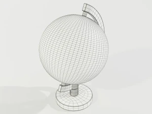 Epoxy Resin and Wood Globe 3D Model
