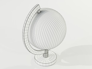 Epoxy Resin and Wood Globe Model 3D