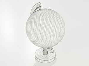 Epoxy Resin and Wood Globe Model 3D