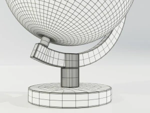Epoxy Resin and Wood Globe 3D Model