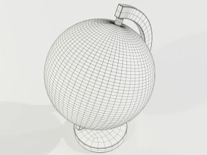 Epoxy Resin and Wood Globe 3D Model