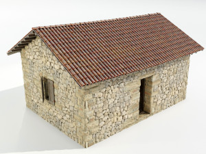 Old Italian Stone Shed 3Dモデル