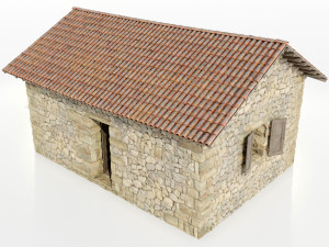 Old Italian Stone Shed 3Dモデル