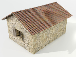 Old Italian Stone Shed 3Dモデル