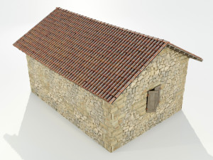 Old Italian Stone Shed 3Dモデル