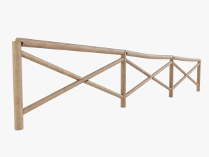 Wooden Fence 3D Модель