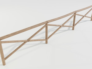 Wooden Fence Modèle 3D