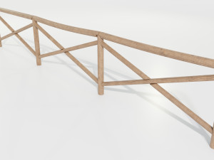 Wooden Fence Modèle 3D