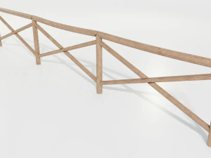 Cerca de madeira Modelo 3D