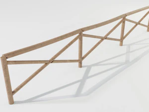 Cerca de madeira Modelo 3D