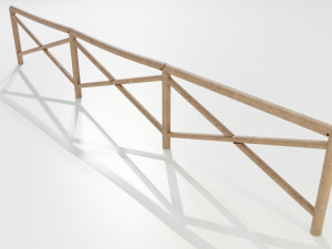 Wooden Fence Modèle 3D