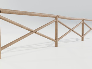 Wooden Fence Modèle 3D