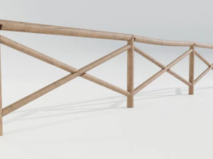 Cerca de madeira Modelo 3D