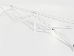 Cerca de madeira Modelo 3D