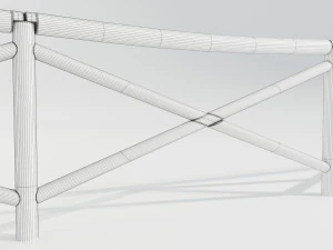 Cerca de madeira Modelo 3D