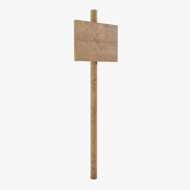 Simple Wooden Sign Modello 3D .c4d .max .obj .3ds .fbx .stl .blend 