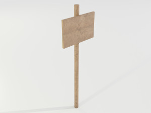 Simple Wooden Sign Modello 3D