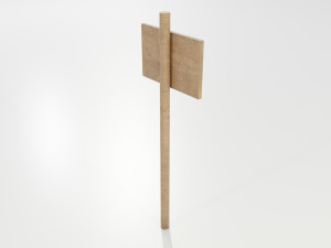Simple Wooden Sign Modello 3D
