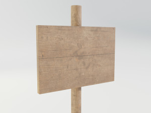 Simple Wooden Sign Modello 3D