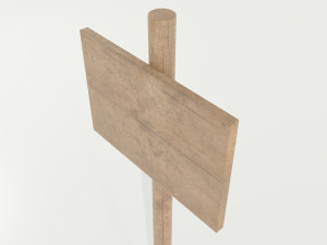 Simple Wooden Sign Modello 3D