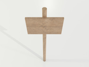 Simple Wooden Sign Modello 3D