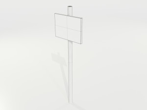 Simple Wooden Sign Modello 3D