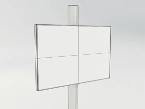 Prosty drewniany znak Model 3D