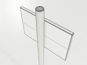 Simple Wooden Sign Modello 3D