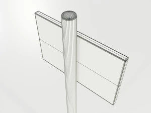 Prosty drewniany znak Model 3D