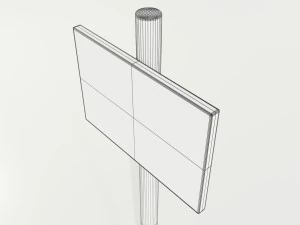 Prosty drewniany znak Model 3D