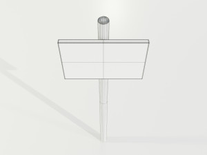 Simple Wooden Sign Modello 3D