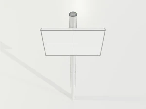 Prosty drewniany znak Model 3D