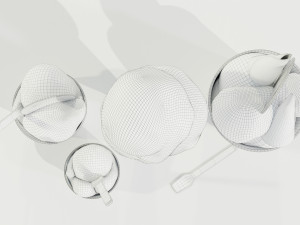 Ice Cream Cone and Cups 3D Модель